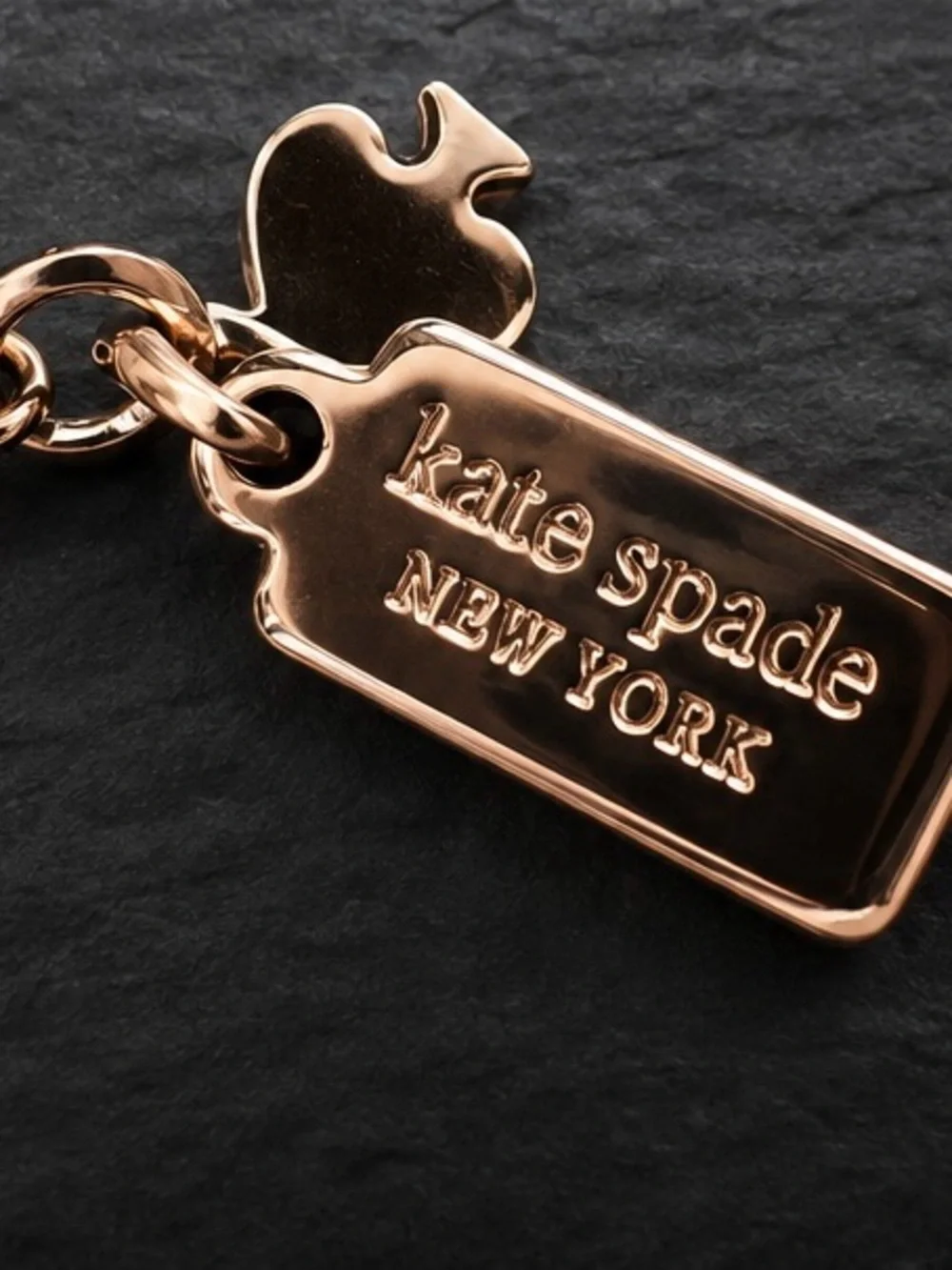 kate spade Rose Gold Bottle & Flute Charm Necklace with Red Enamel